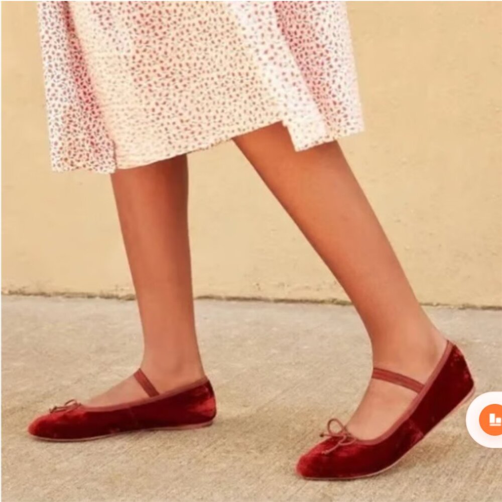 Velvet Ballet Flats - New, Never Worn